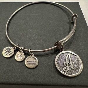 Alex and Ani “A” Charm Expandable Bracelet